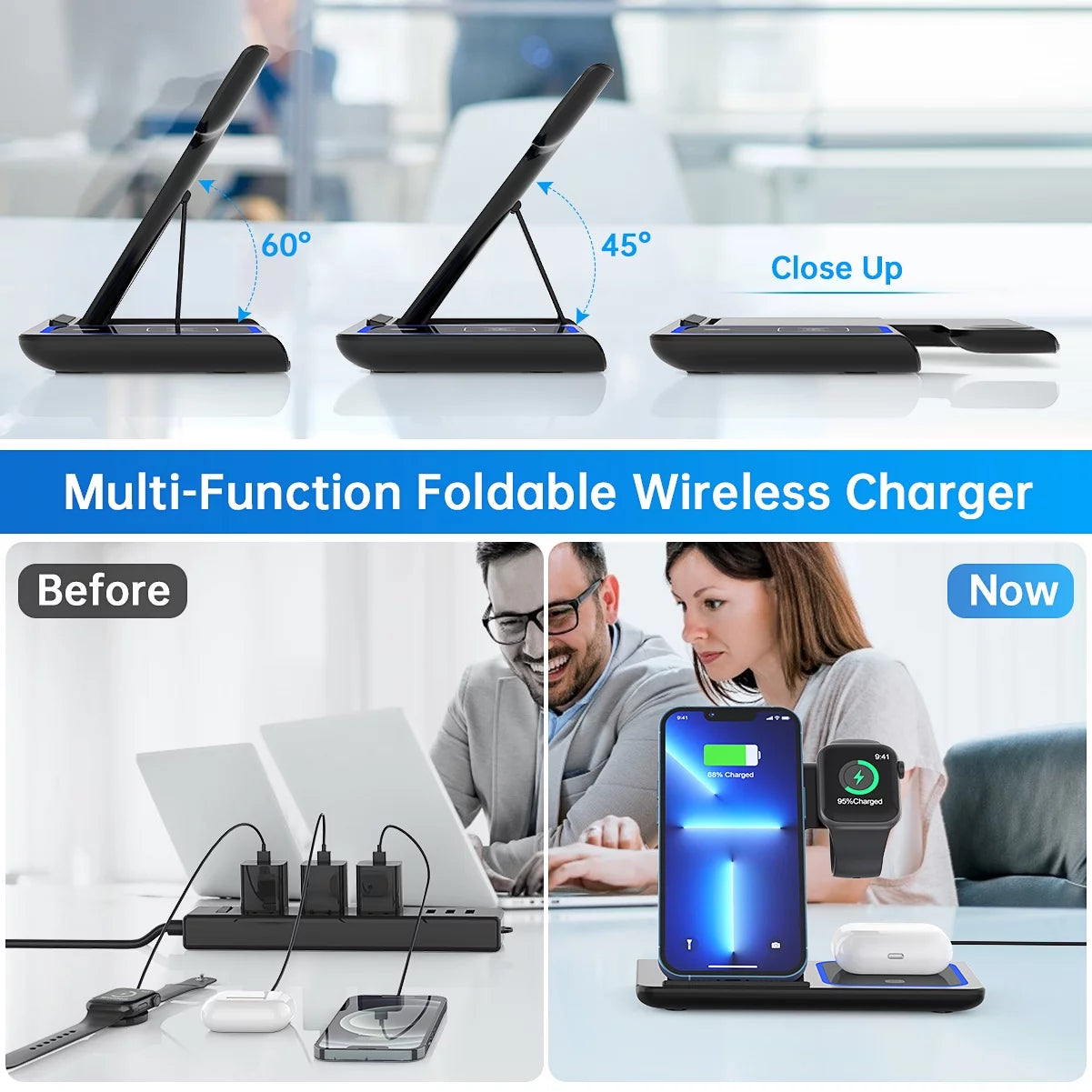 18W fast 3 in 1 wireless charger 