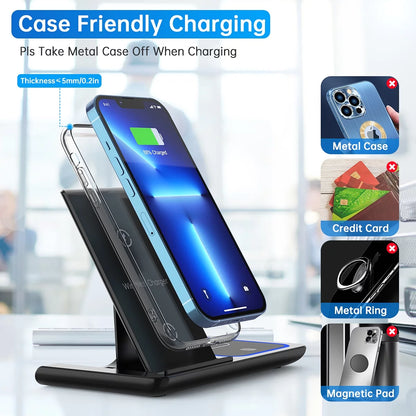 18W fast 3 in 1 wireless charger 