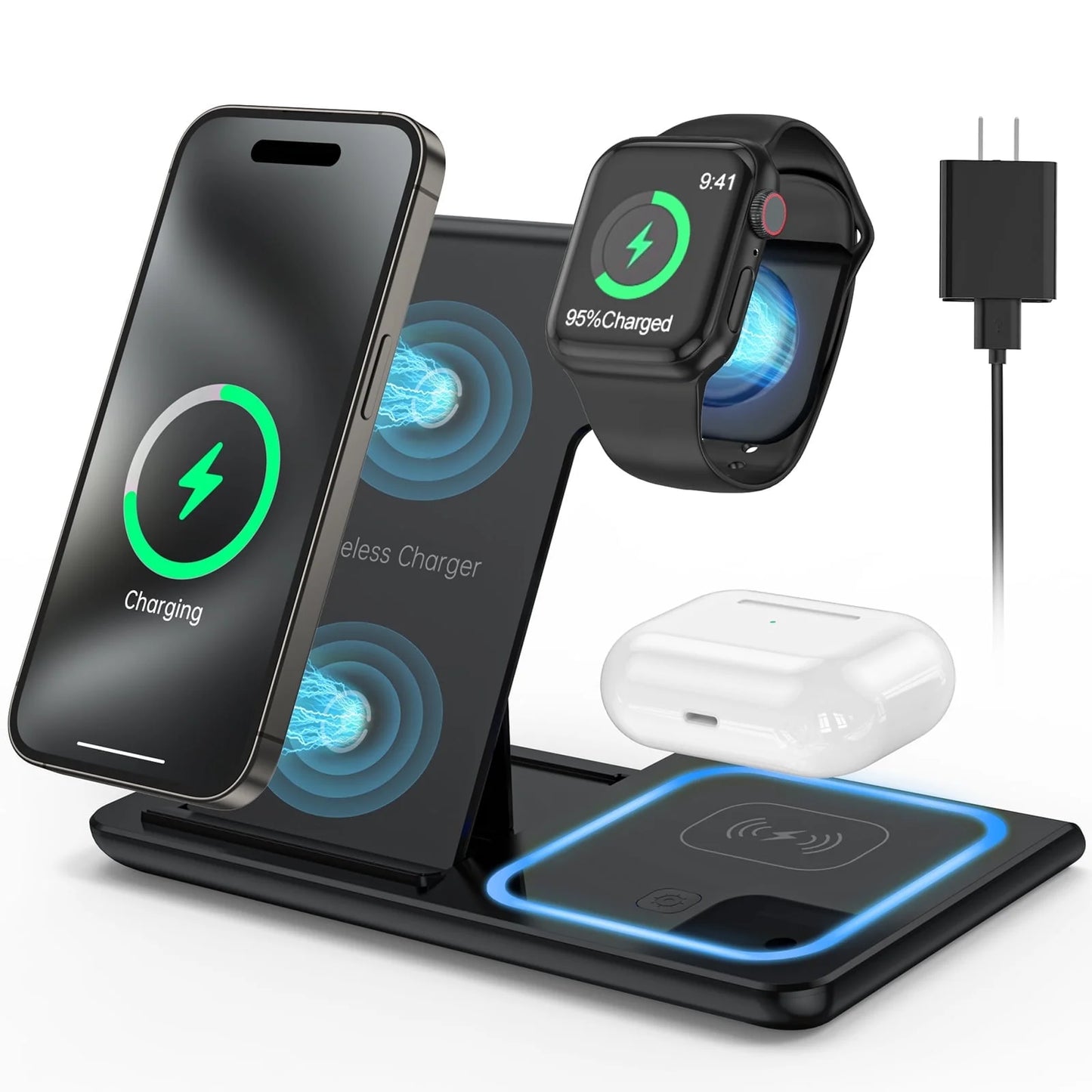 18W fast 3 in 1 wireless charger 